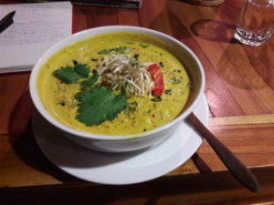 Laksa Suppe in Rohkost Version