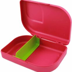 Ajaa Nana Brotbox aus Biokunststoff geöffnet pink