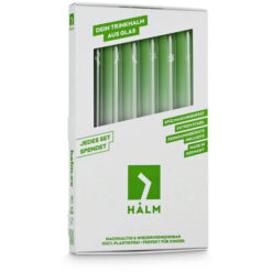Glasstrohhalme 6x20cm Earth Day Edition von Halm