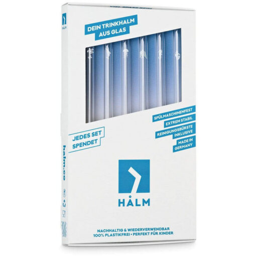 Glasstrohhalme 6x20cm Sea Life Edition von Halm