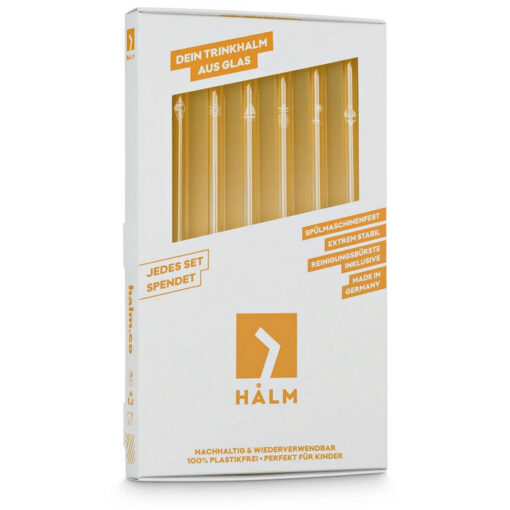 Trinkhalm-Set Glas, Summer Edition von Halm