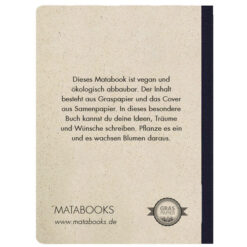 Graspapier Samenbuch von Matabooks Rückseite