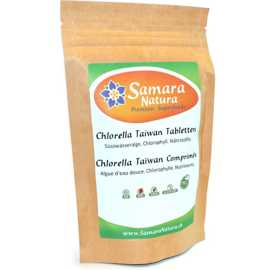 Chlorella Tabletten Bio Rohkost Taiwan 125g Akarma Öko Shop