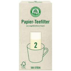 Lebensbaum Teefilter aus Papier kompostierbar, Grösse 2, 100 Stück