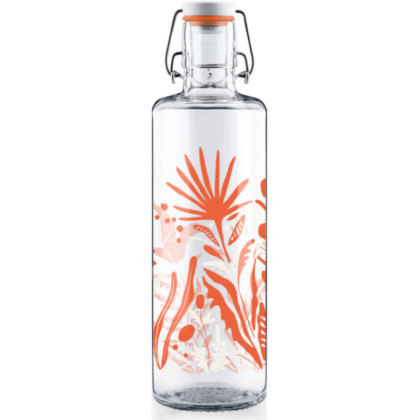 Soulbottle Wildblumen Glas Trinkflasche 1,0 L Akarma Öko