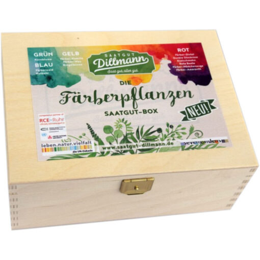Färberpflanzen Saatgut-Holzbox von Dillmann