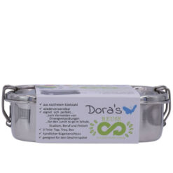 Lunchbox mit Einlegefach 3-teilig Edelstahl von Dora's