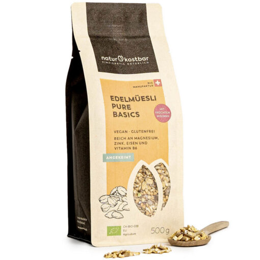 Basismüesli Pure Basics 3-Korn angekeimt glutenfrei von Naturkostbar