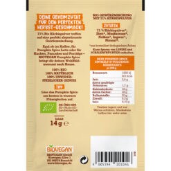 Pumpkin Spice Latte Gewürzmischung Biovegan