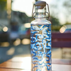 Soulbottle Loopy Waves Glas Trinkflasche 0,6L